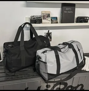 Large capacity travel duffel bag gym sports bag with dry wet separation for daily use.
