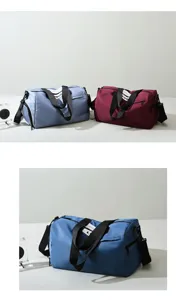 Waterproof fitness gym bag with separate shoe compartment for women, sports travel duffel bag.