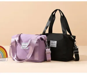 Small fitness travel bag women dry wet separation expandable shoulder crossbody sports luggage bag