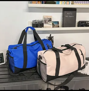 Large capacity sports duffel bag wet dry separation gym training travel luggage bag