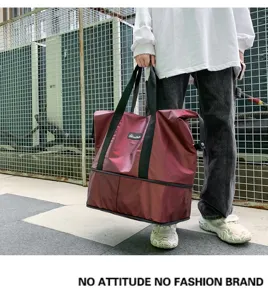 Borsa da palestra da viaggio espandibile con separazione umido secco impermeabile grande