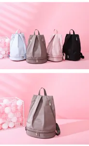 Zaino fitness impermeabile con scomparto scarpe separato, borsa da viaggio leggera.