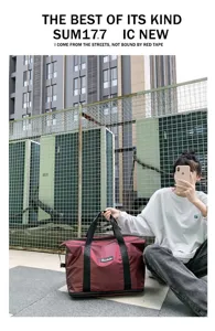 Grande capacità borsa da viaggio impermeabile borsa da palestra fitness con separazione
