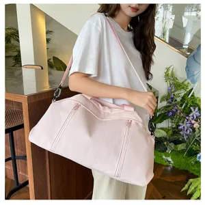 Grande borsa da viaggio rosa, borsa sportiva leggera separazione asciutto bagnato donna, spalla.