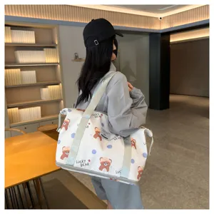 Große Cartoon Sporttasche für Damen Oxford Tuch Reisetasche für Fitness und Gepäck.