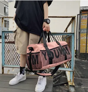 Grand sac de sport fitness duffel bag pour entrainement et voyage avec compartiment chaussures.