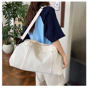 Grande capacita borsa da viaggio impermeabile donna, borsa spalla sport yoga leggera.