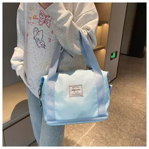 Small expandable fitness bag travel duffle bag casual shoulder crossbody sports bag for women