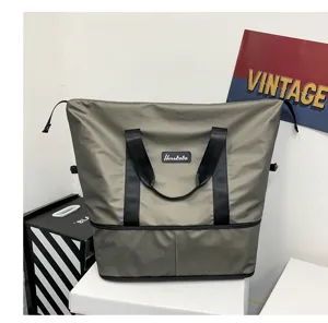 Grande borsa da viaggio fitness espandibile con separazione umido e asciutto per palestra.