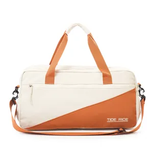 Large capacity sports fitness duffel bag with dry wet separation for yoga and travel.