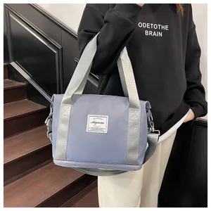 Small fitness bag women expandable shoulder cross-body luggage travel bag dry wet separation