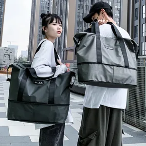 Borsa da Viaggio di Grande Capacità Impermeabile Sportiva Palestra Borsa Bagnato e Asciutto Separazione Espandibile Borsone Per Uomo e Donna