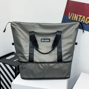 Grande borsa da viaggio fitness espandibile impermeabile con separazione umido secco
