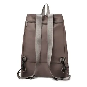 Zaino da viaggio classico in tessuto oxford marrone, zaino casual multifunzionale per l'uso.