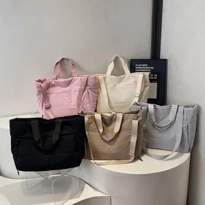 Casual large capacity tote bag for women stylish multi color shoulder handbag daily use