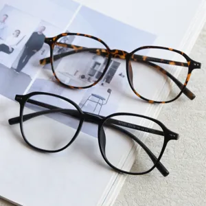 Montura de gafas opticas TR90 ligera y elegante para hombres y mujeres, estilo retro.