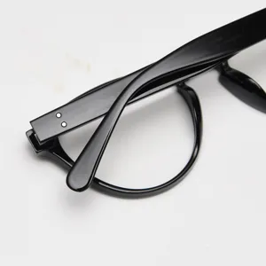 Vintage TR90 optical glasses frame hinge detail view, stylish unisex daily wear accessory.
