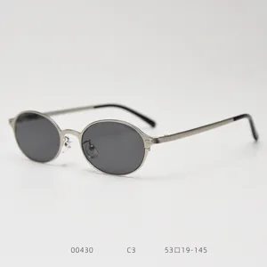 Vintage Petite Ovale Métal Lunettes de Soleil Rétro Unisexe Tendance Cadre Lunettes