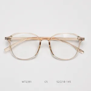 Elegante montura de gafas óptica ligera y transparente de TR90 para uso diario y graduación.