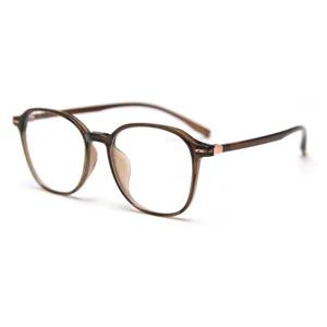Elegante montura de gafas TR90 para hombres y mujeres, ligeras gafas ópticas de moda.