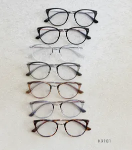 Montature per occhiali da vista cat-eye in metallo trendy per uomo e donna, leggere.