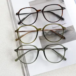 TR90 thin rim optical glasses frames detail view, elegant round frame for daily wear.