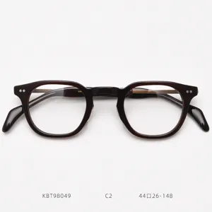 Japanese vintage acetate optical glasses frame round tortie eyeglasses frame for daily wear
