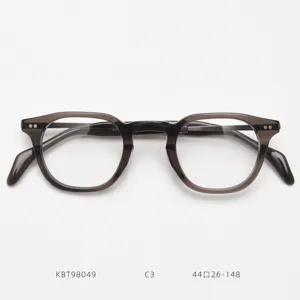 Vintage acetate eyeglasses frame for men and women, classic retro optical eyewear detail view.