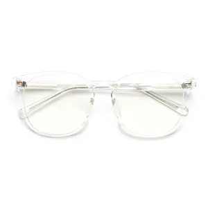 Gafas de montura transparente para hombres y mujeres, grandes gafas ópticas vintage anti luz azul.
