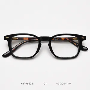 Vintage Acetate Eyeglass Frame Retro Square Optical Glasses Frame for Men and Women