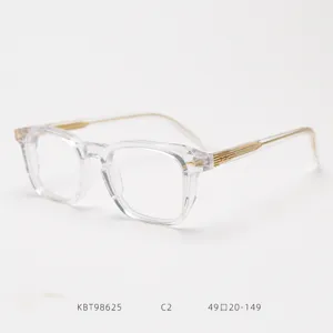 Clear acetate optical glasses frame retro Japanese style transparent square eyewear new fashion style.