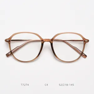 Fashionable TR90 Transparent Brown Optical Eyewear Clear Frame Glasses for Unisex
