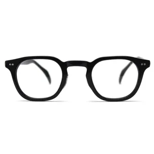 Retro Acetate And Titanium Eyeglass Frames Square Optical Glasses Frame For Men And Women Literary Fashion Eyewear