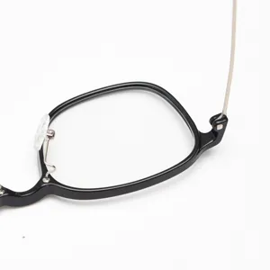 Detailed view of black TR90 optical glasses frame, lightweight and stylish for daily wear.