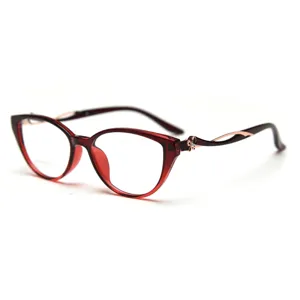 Fashion cat eye TR90 optical glasses frame for women stylish clear lens everyday eyewear