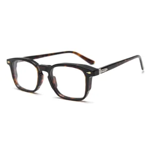 Tortoise Shell Acetate Vintage Optical Eyeglass Frame Retro Chunky Myopia Glasses