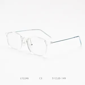 LY2246 Korean style transparent TR90 optical prescription glasses frame unisex clear lens