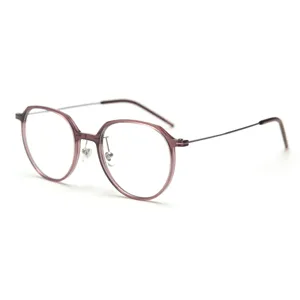 Korean style thin rim round glasses frame for men and women, stylish optical eyewear main view.