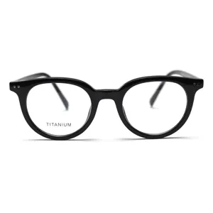 Retro Round Optical Glasses Frame For Men And Women Vintage Plate Metal Eyewear Clear Lens Fashion Myopia Glasses