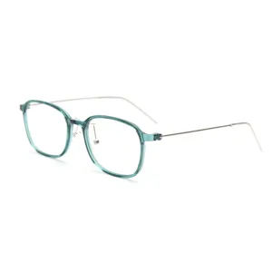 Korean style thin rim TR90 optical glasses frame for men and women literary trendy flat glasses.