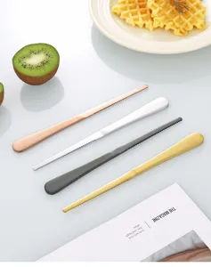 Roestvrijstalen fruitmes getande lepel mango kiwi schiller keukengereedschap set 4