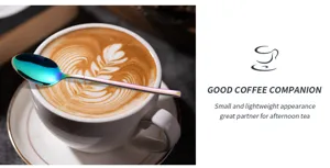 Cucchiaino da caffè in acciaio inox arcobaleno, leggero e perfetto per il tè pomeridiano.