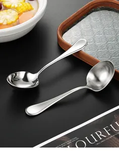304 stainless steel soup spoon thickened deep spoon for home hotel kitchen ramen porridge