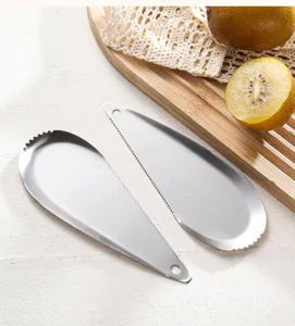 Cucchiaio per kiwi in acciaio inossidabile strumento multifunzione per frutta con bordo