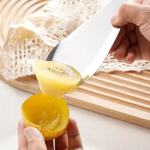 Cucchiaio per kiwi in acciaio inox sbucciatore di frutta multifunzionale utensile