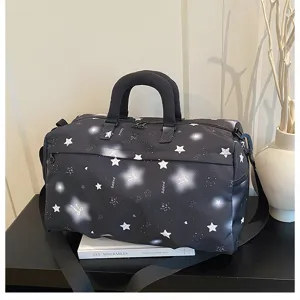 Large capacity travel duffel bag women lightweight fitness sports shoulder bag stylish weekend overnight