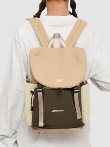 Zaino leggero da esterno per donna, elegante zaino da viaggio color-block per uso quotidiano.