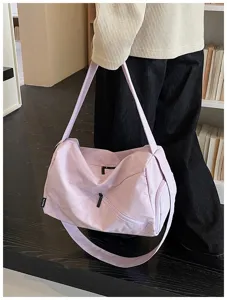 Sac de voyage en toile violet clair grande capacité sac de sport pour femmes épaule