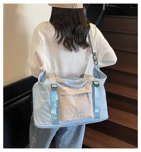 Bolso de viaje grande para mujer, bolsa de equipaje ligera de viaje corto para deporte diario.