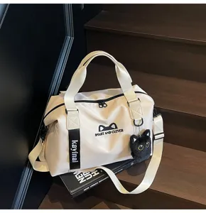 Sac de voyage de loisirs pour femme, sac de sport fitness, grand sac a bandouliere.